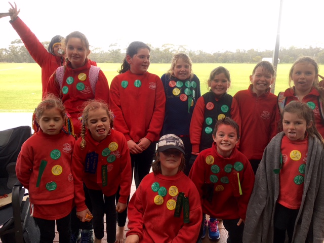 Happy participants at the River to Bay Sports Carnival where Bremer Bay students compete with Gairdner Primary students annually. 